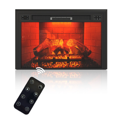 Mondawe 35 in. 5120 BTU Recessed Electric Fireplace with Remote Control & Double Overheat Protection