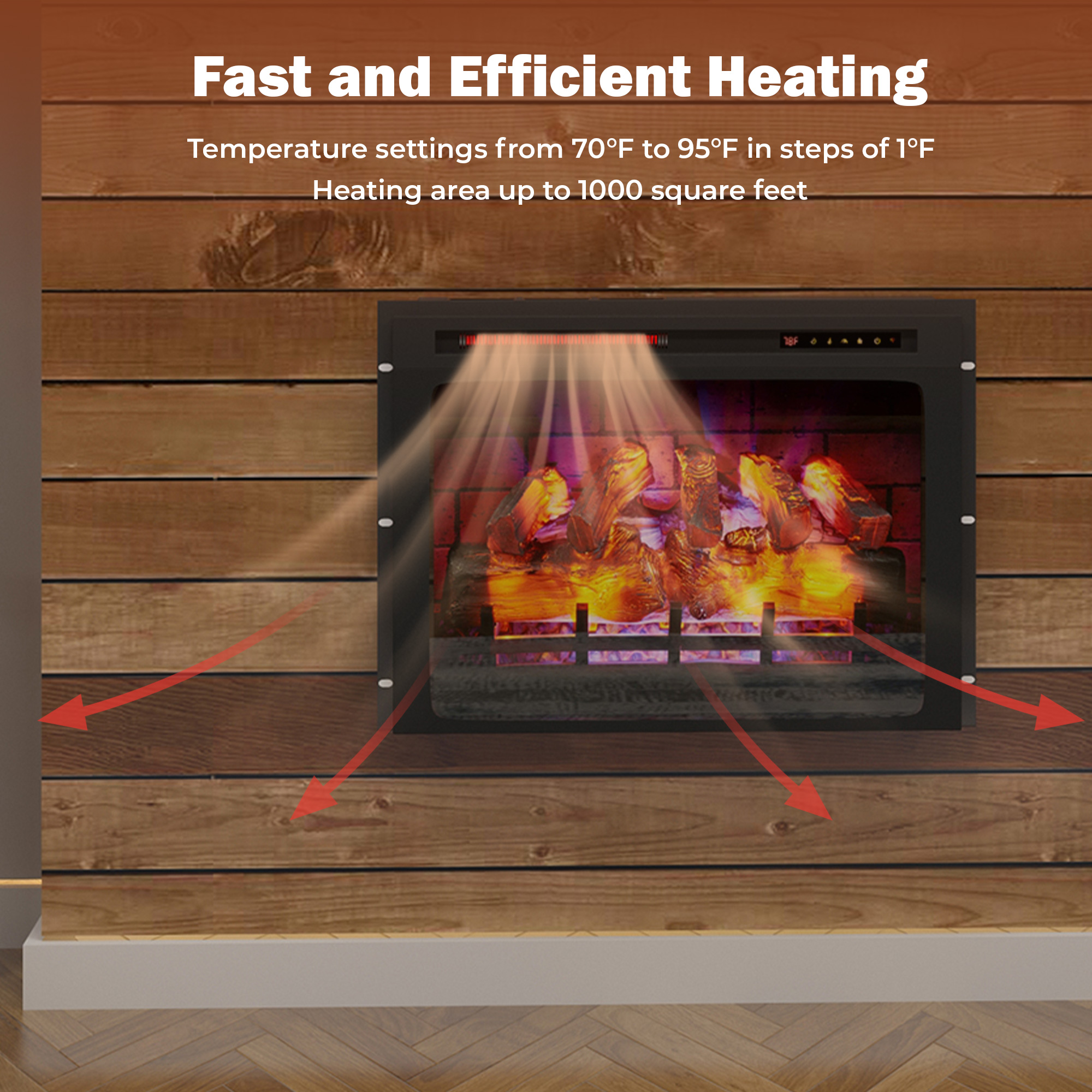 Fireplace Heater Spectrafire Remote 28 5120 BTU Recessed