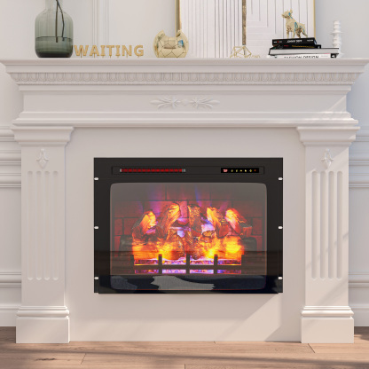 Mondawe 28 in. 5120 BTU Recessed Electric Fireplace with Double Overheat Protection & Remote Control and Touch Screen