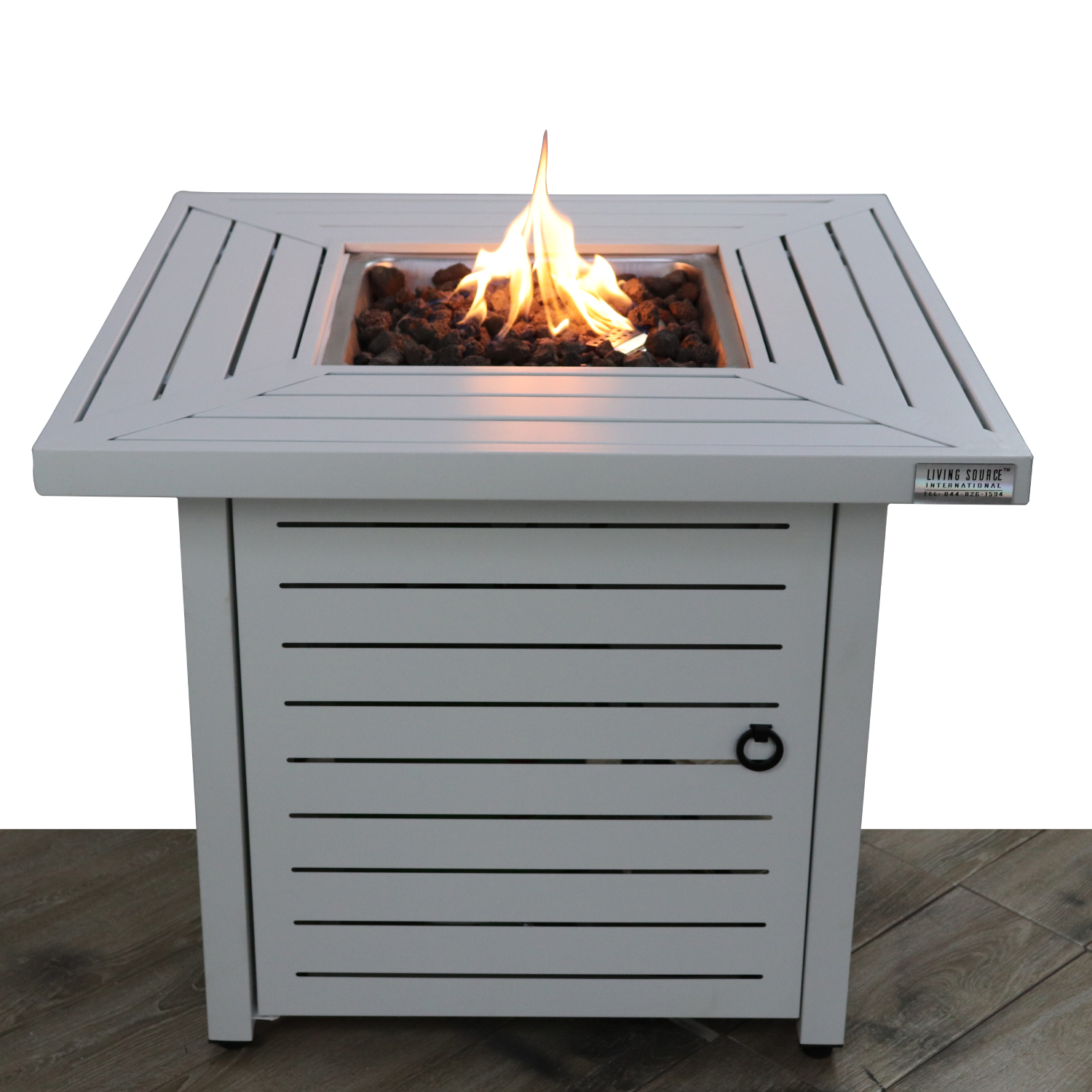 Mondawe 25" H x 30" W Steel Propane Fire Pit Table