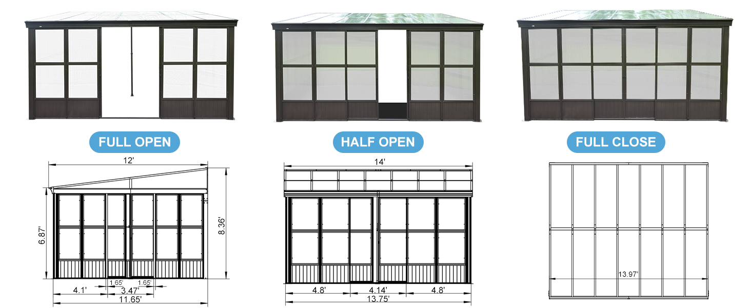 12x14ft sunroom