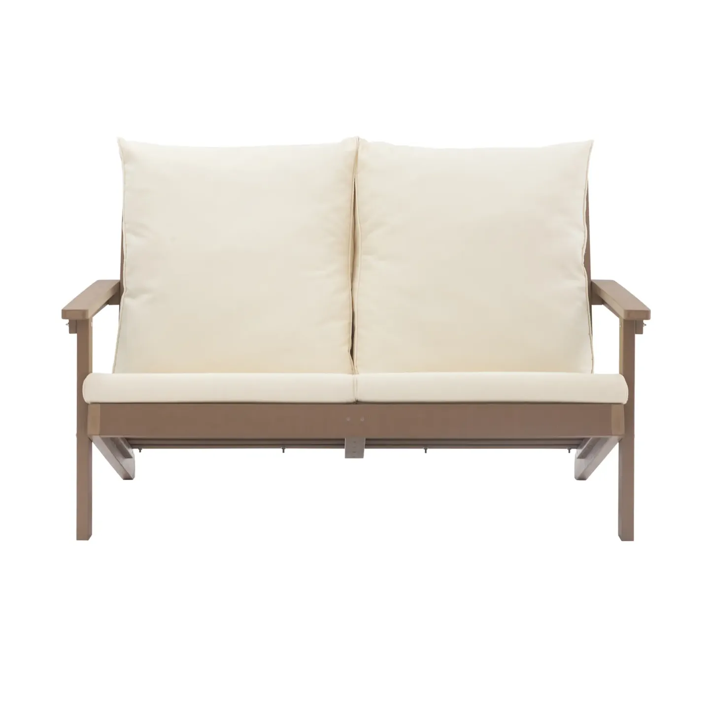 2-Seater Composite HIPS Frame Sofa with Gray Cushions