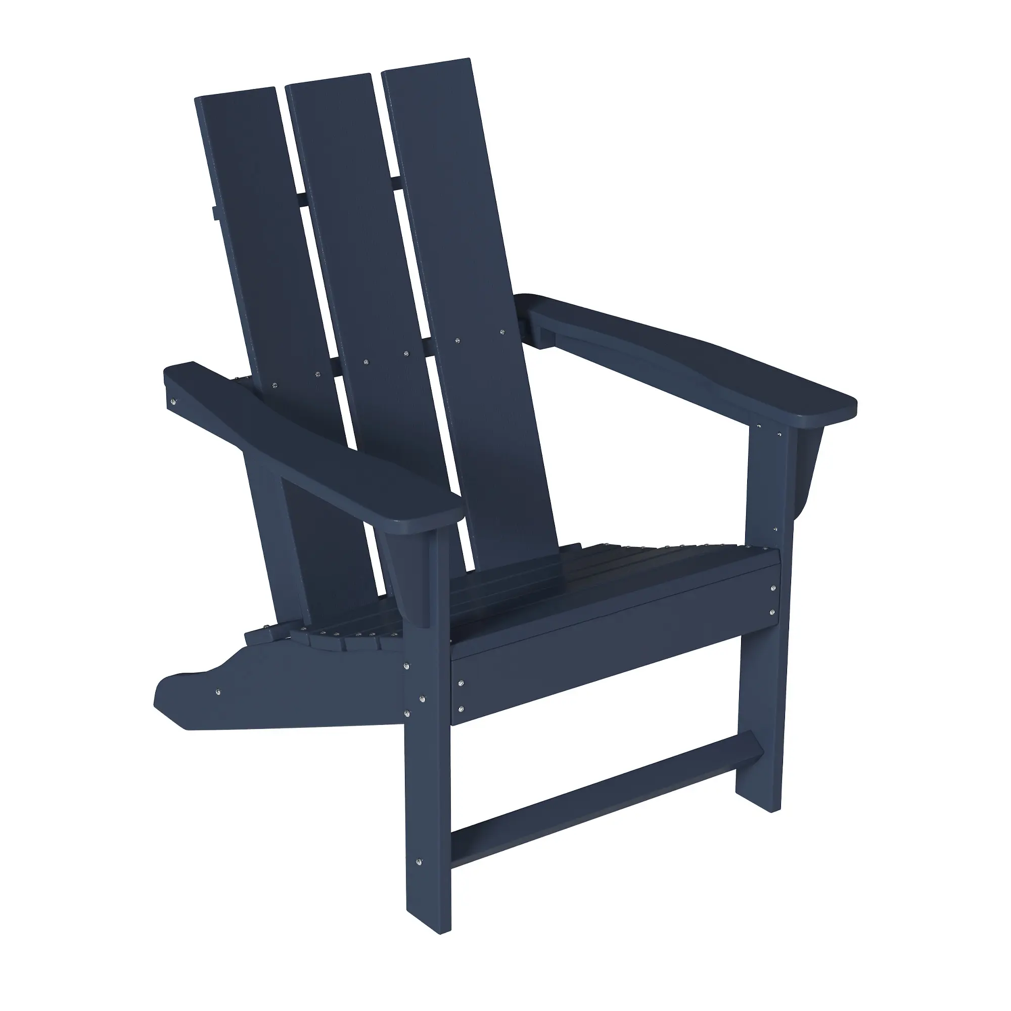Classic Patio Chair Adirondack Plastic Frame Stationary Adirondack Chair with Slat Seat