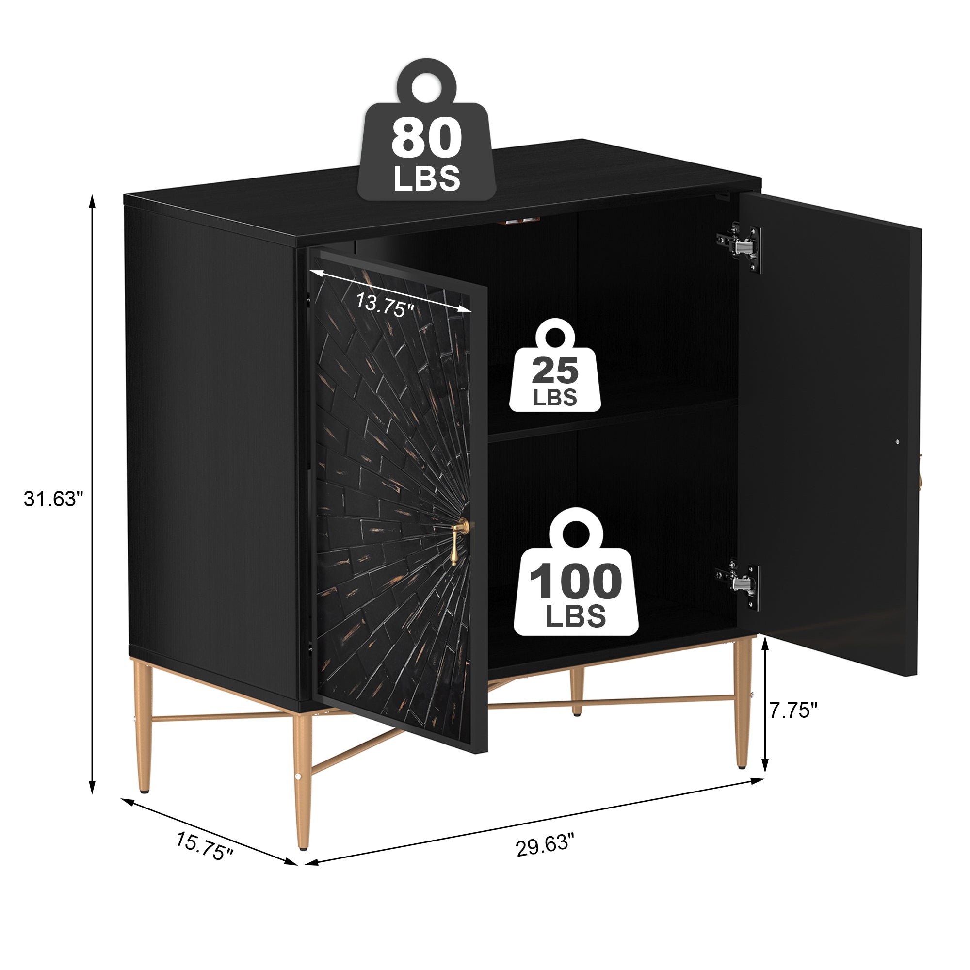 Kitchen Sideboard Buffet Table, Modern Sideboard Storage with