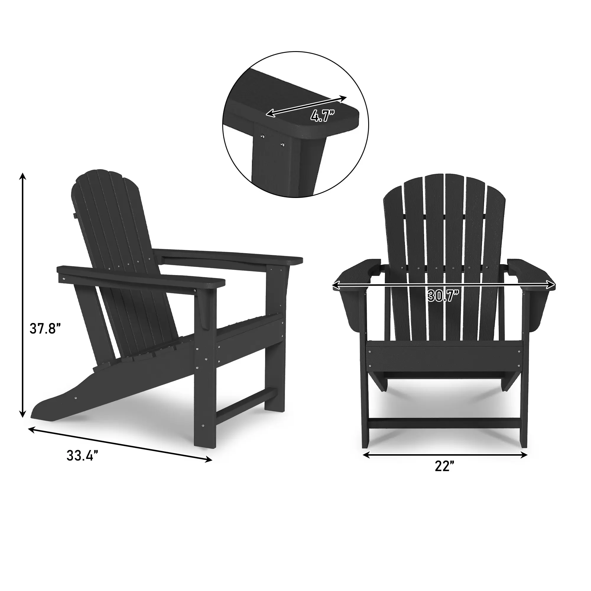 Polywood Classic Folding and Reclining Adirondack Chair