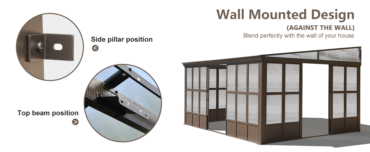 wall-mounted sunroom