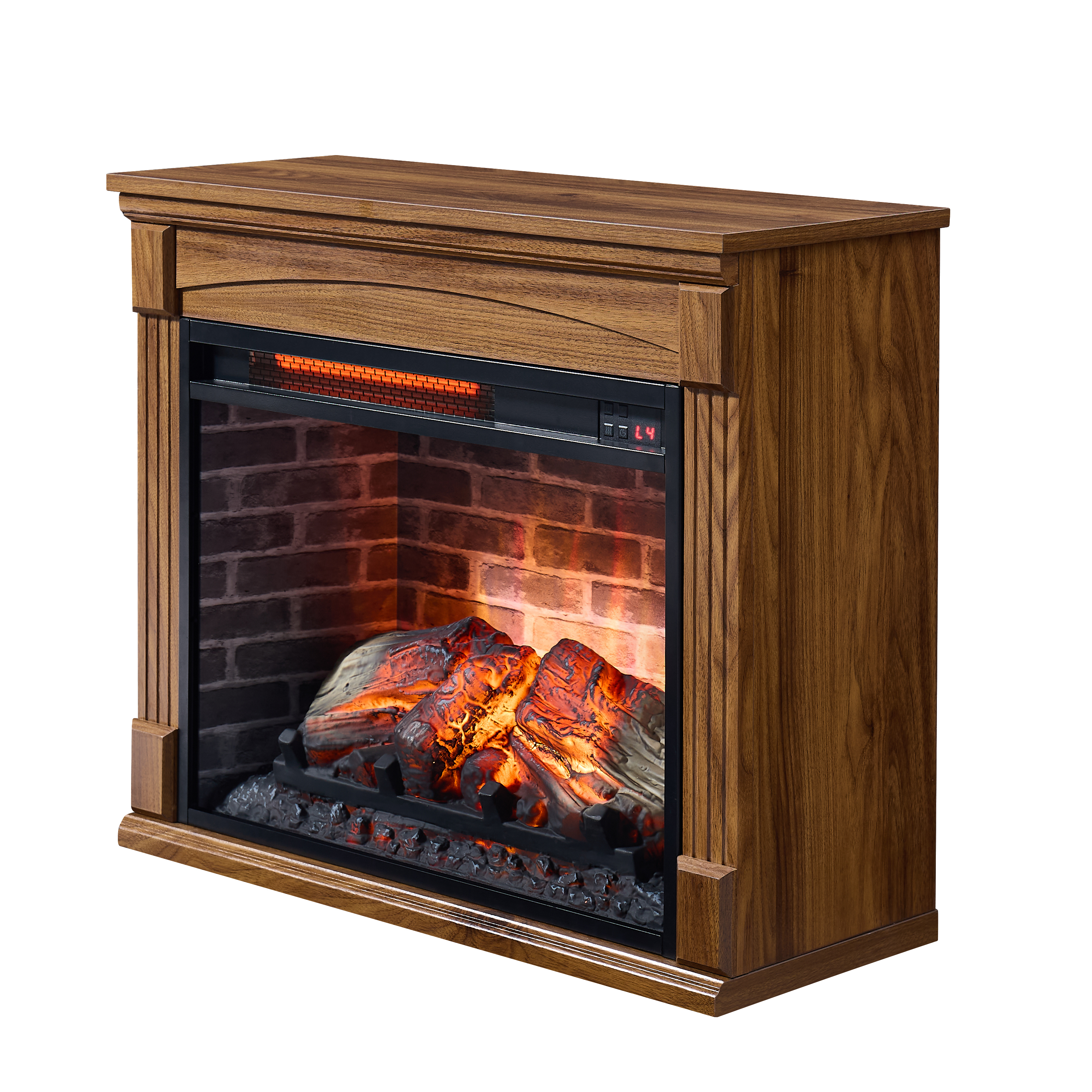 28 inch TV media entertainment center With electric fireplace 