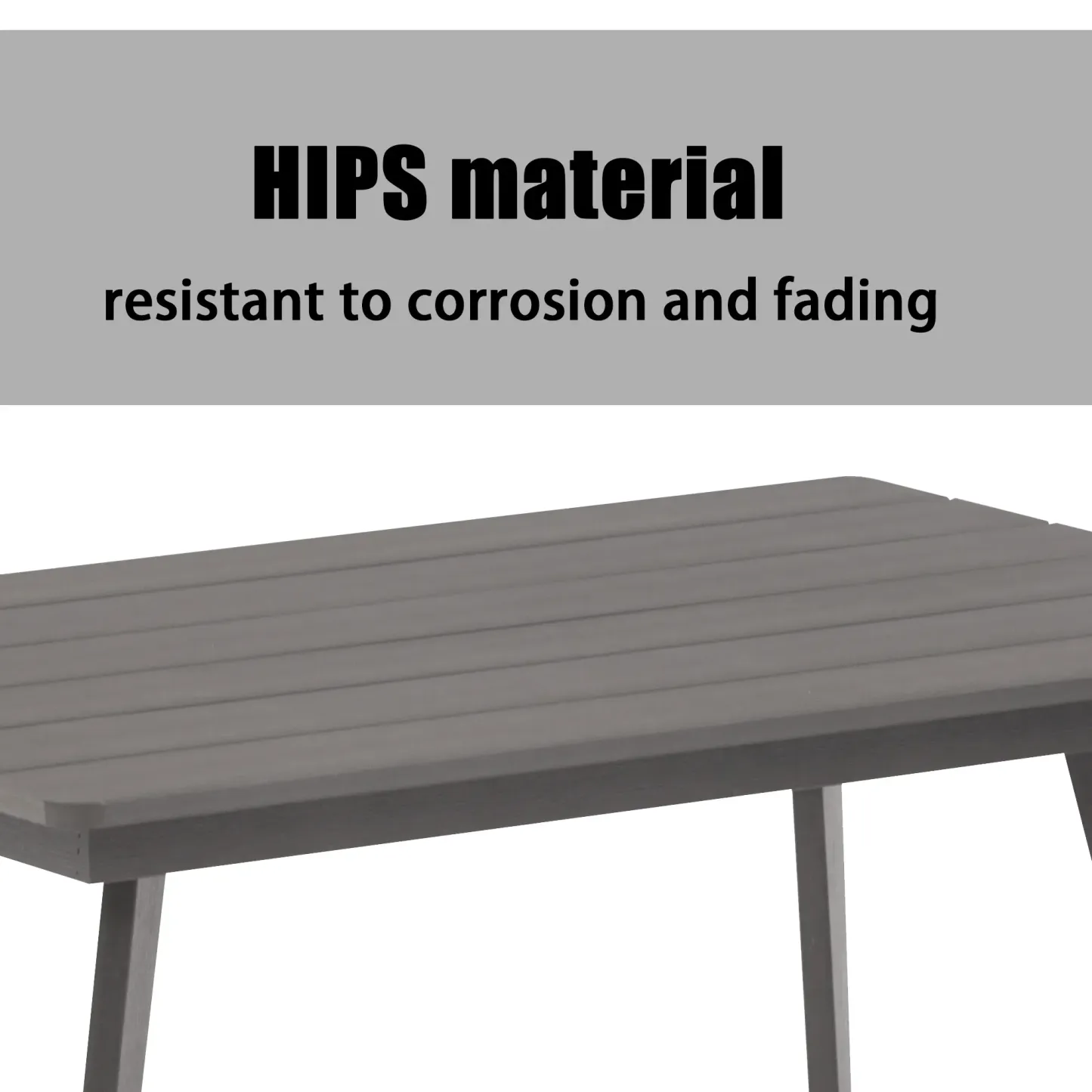 All-Weather Rectangular HIPS Plastic Outdoor Side Table