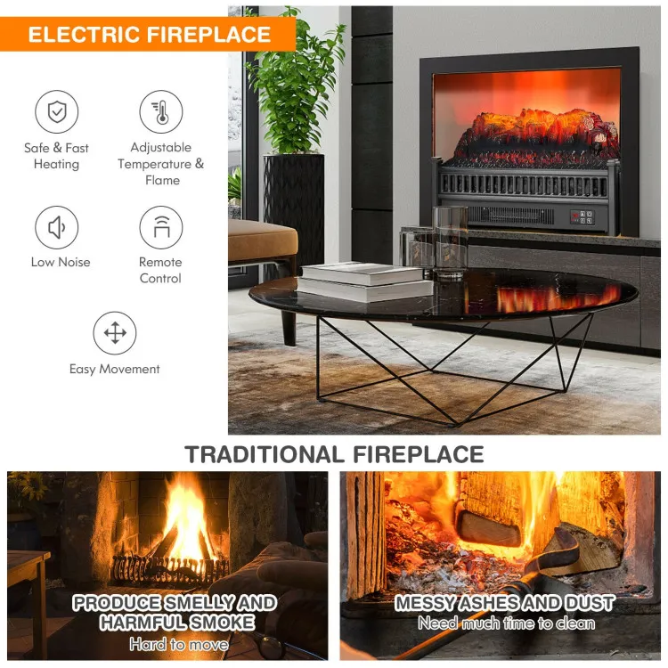 electric fireplace with zero smoke
