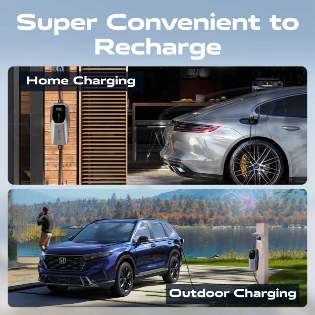 VDLPOWEREU Electric Car Charger, 7.36KW Type 2 Electric Car Charging Cable, EV Charger with Adjustable Current of 6A/8A/10A/13A/16A/32A, Single Phase CEE 3 Pin, IEC 62196-2, IP65-VDLPOWER