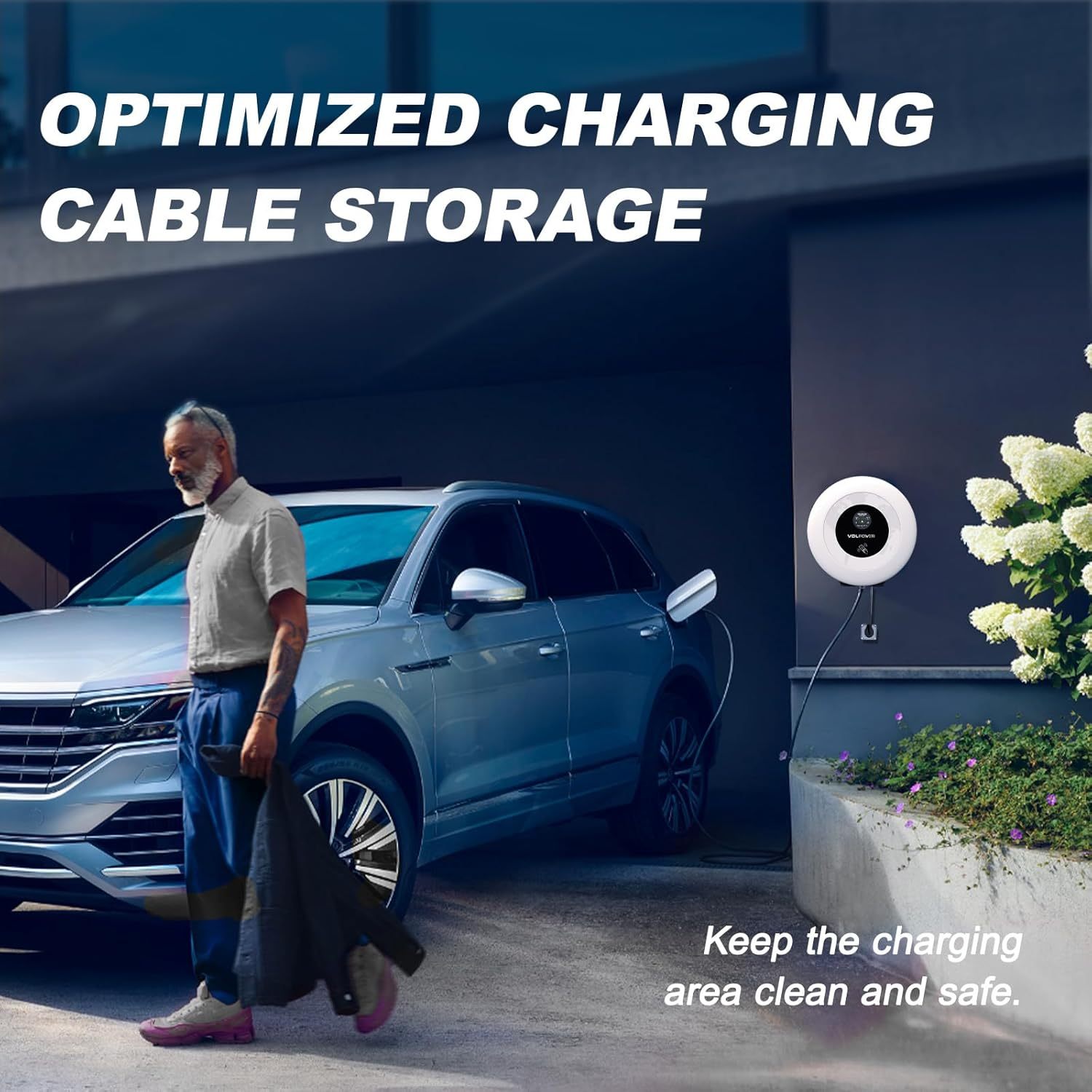 Level 2 Electric Vehicle Charging Station, 40A , 9.6kW Output, 240 VAC, 27.3ft Charging Cable with NEMA 14-50 Plug-WiFi & APP Enabled | VDLPOWER 