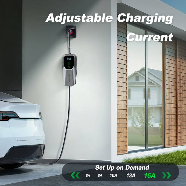 11 kW Portable EV Charger 6-16 A 3-Phase IP65 Waterproof Mobile Wallbox Charging Station for IEC 62196-2 | VDLPOWER EC31