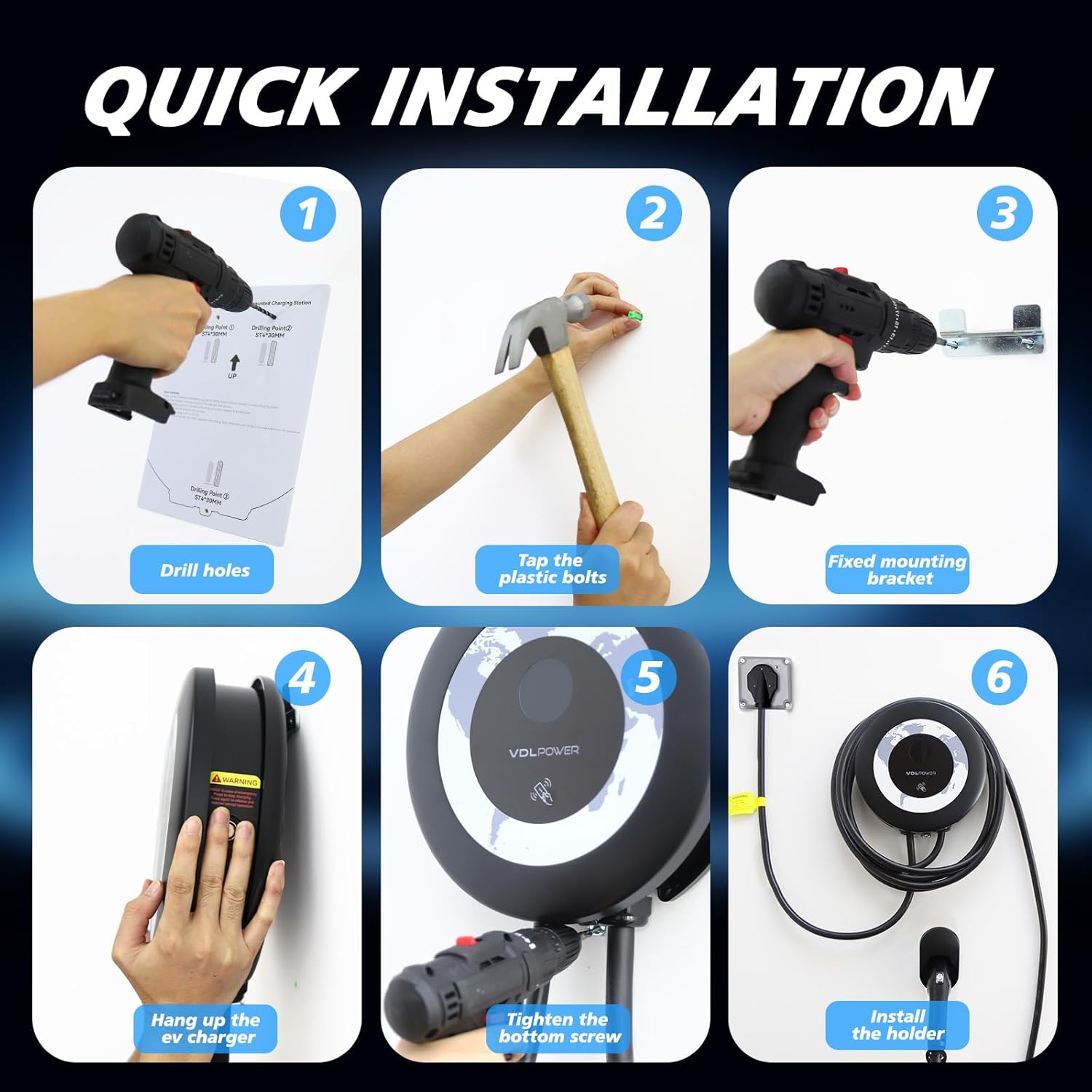 EV Charger Level 2 | 11.5kW Home Electric Vehicle Charging Station, 27.3ft Charging Cable with Smart App, 240V Wall EV Charger with NEMA 14-50,WiFi Enabled, EVSE J1172 Connector EC51