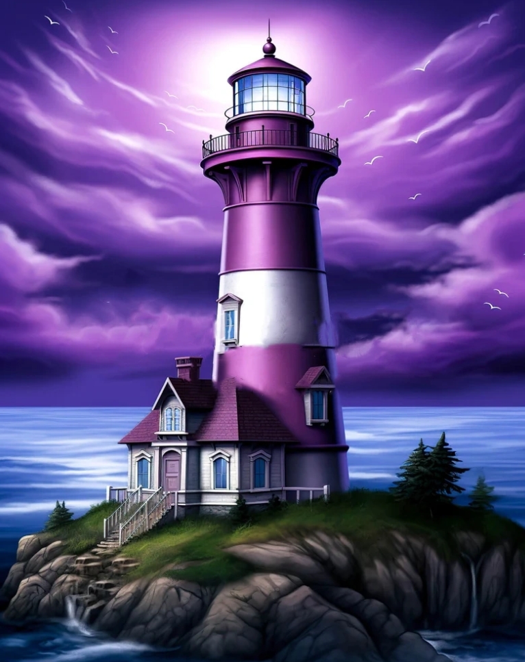 Free AB  Diamond Painting  |Lighthouse