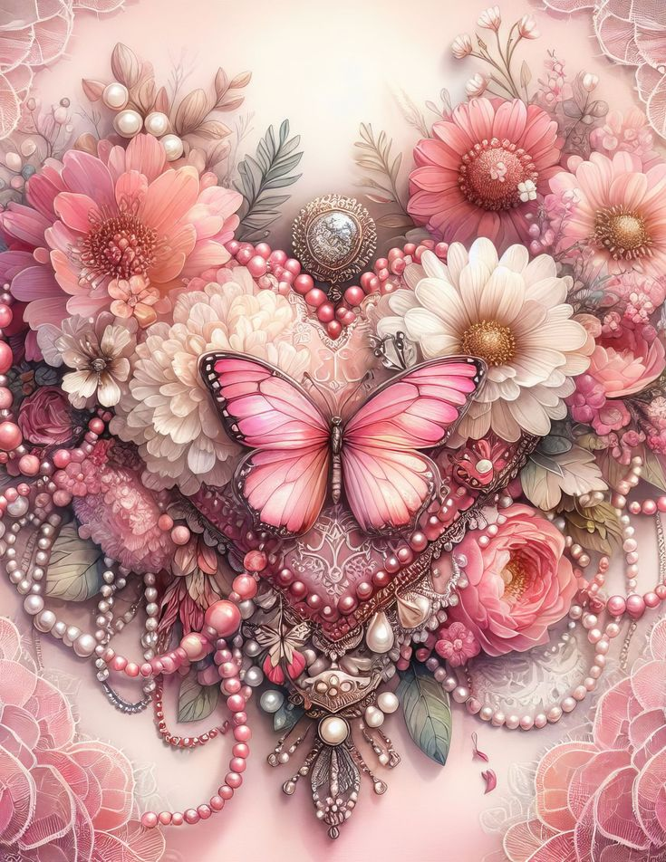 Luxury AB Velvet Diamond Painting Kit -Butterfly of heart