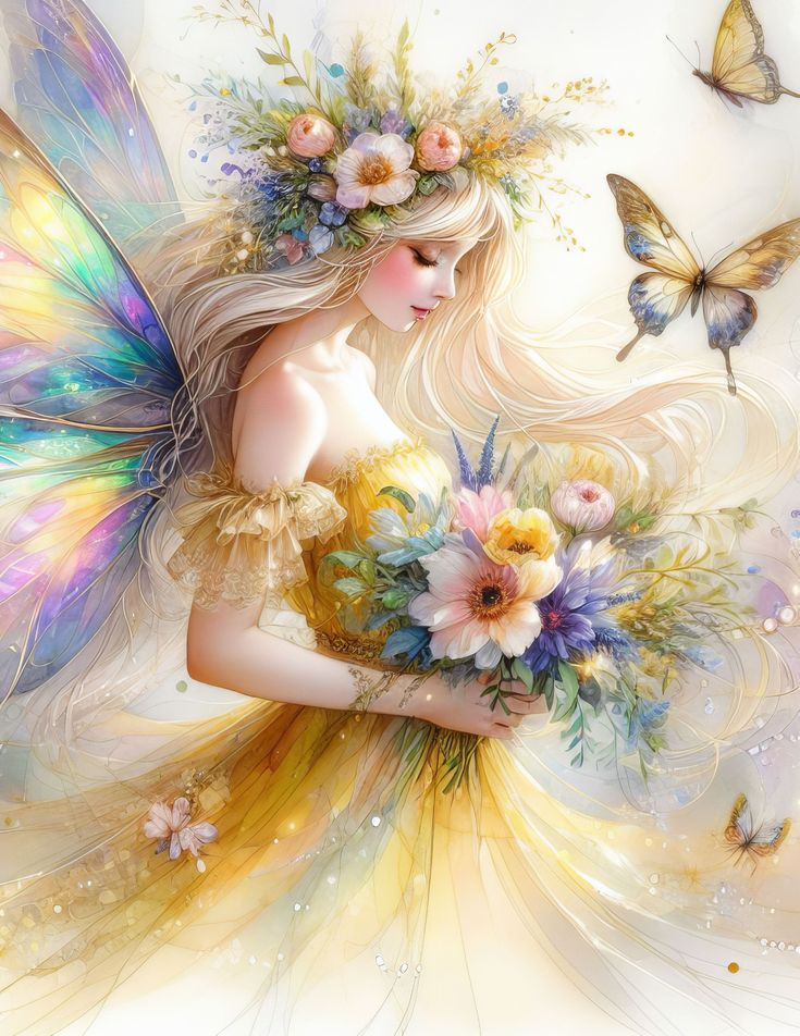 Luxury AB Velvet Diamond Painting Kit -Butterfly fairy