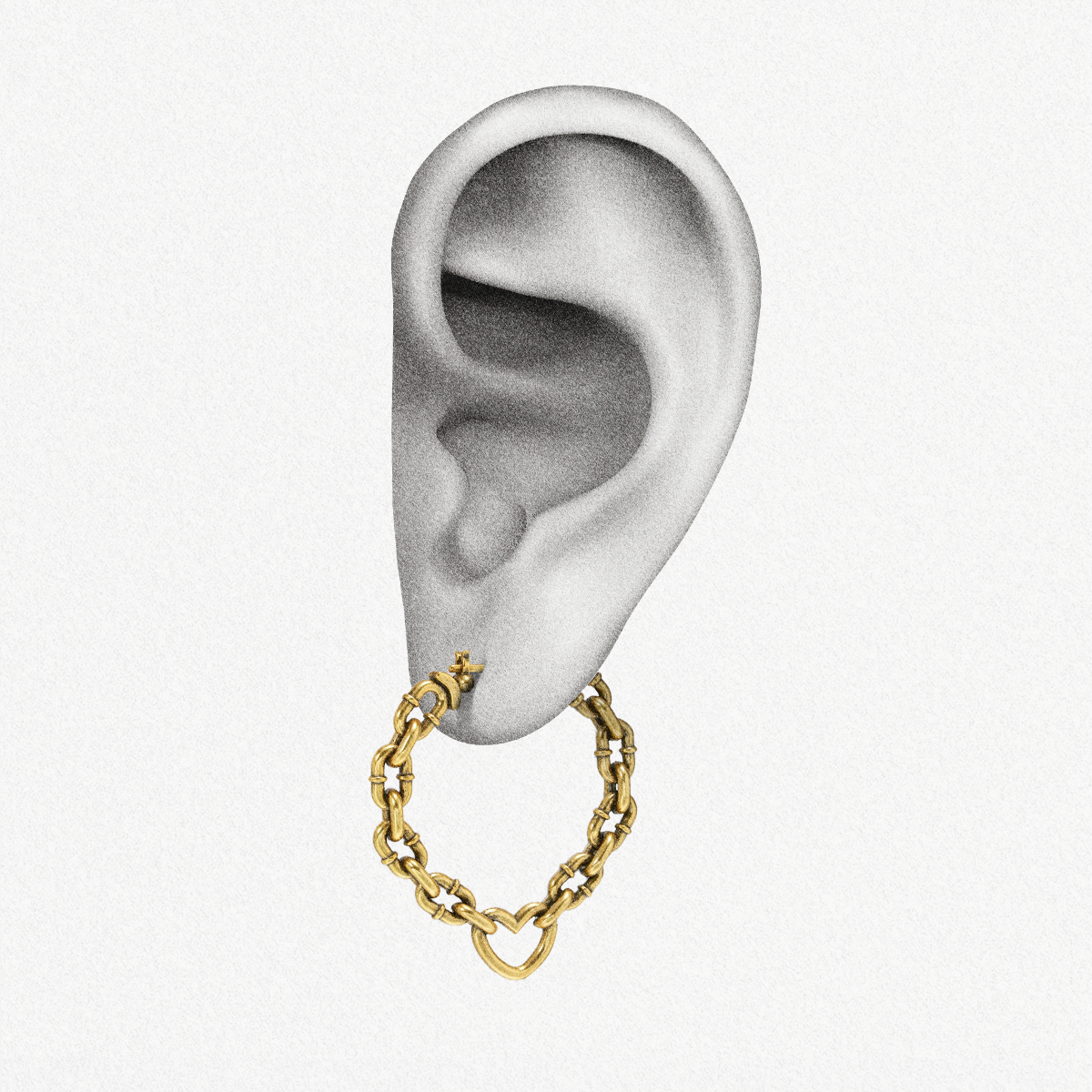 HEARTFELT CHAIN EARRINGS