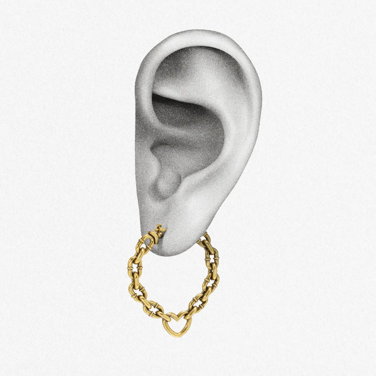 HEARTFELT CHAIN EARRINGS