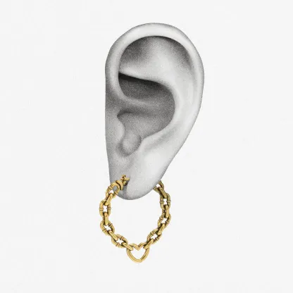 HEARTFELT CHAIN EARRINGS