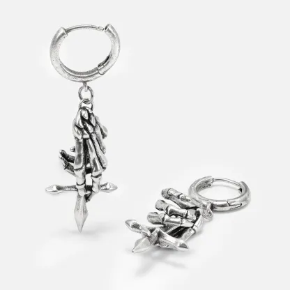 BONE CHARMED EARRINGS