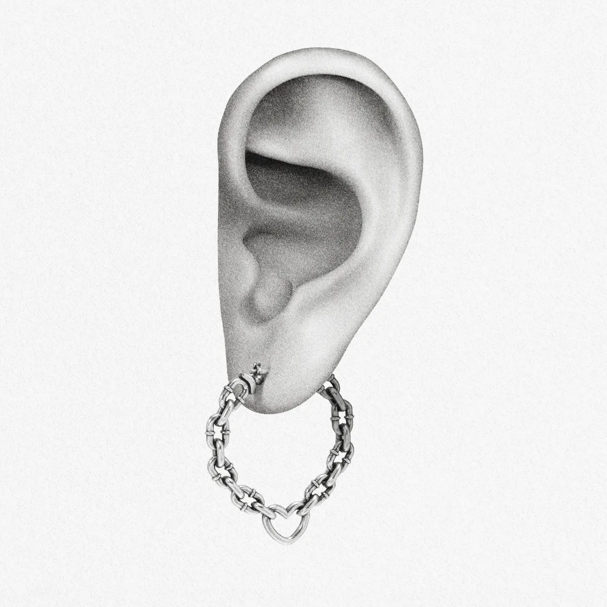 HEARTFELT CHAIN EARRINGS