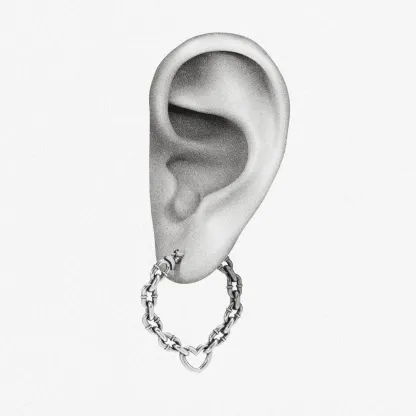 HEARTFELT CHAIN EARRINGS