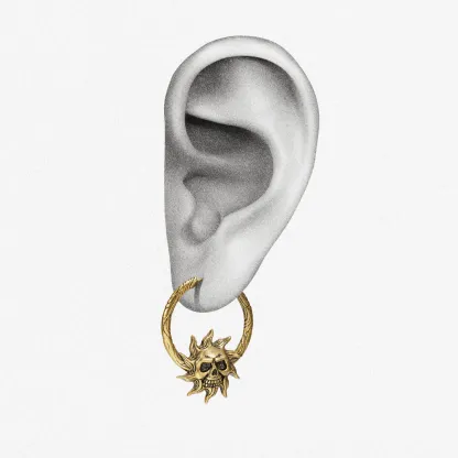 LUNAR SOLAR SKULLS EARRINGS