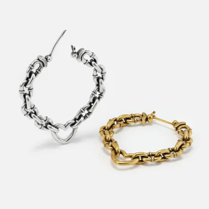 HEARTFELT CHAIN EARRINGS