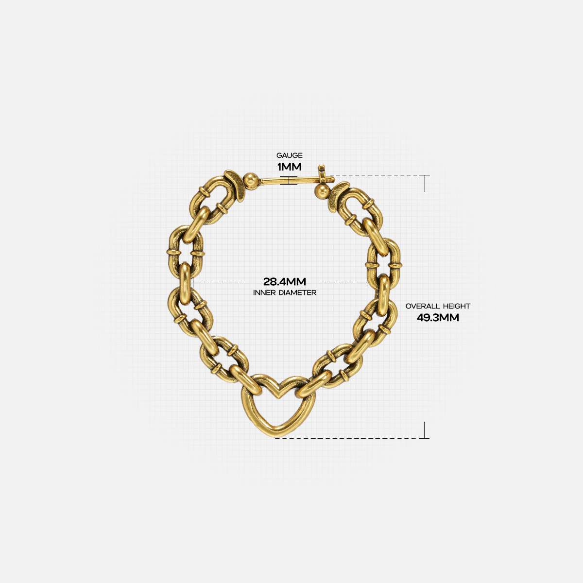 HEARTFELT CHAIN EARRINGS