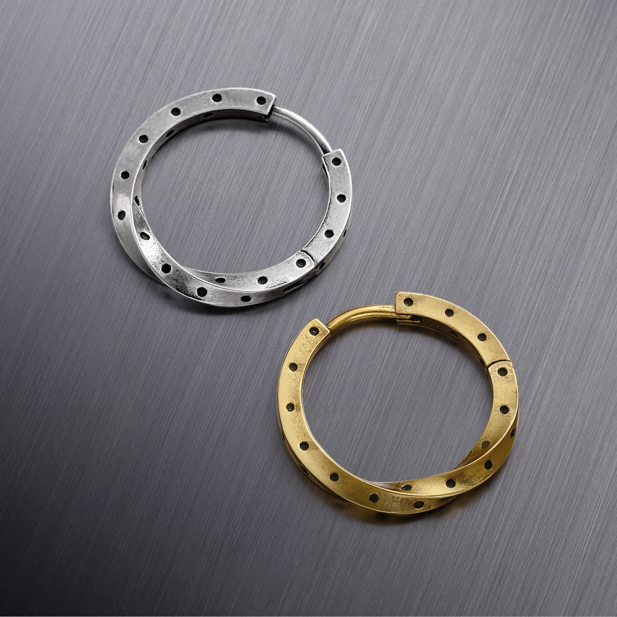PERFORATED HOOP EARRINGS