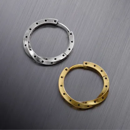 PERFORATED HOOP EARRINGS