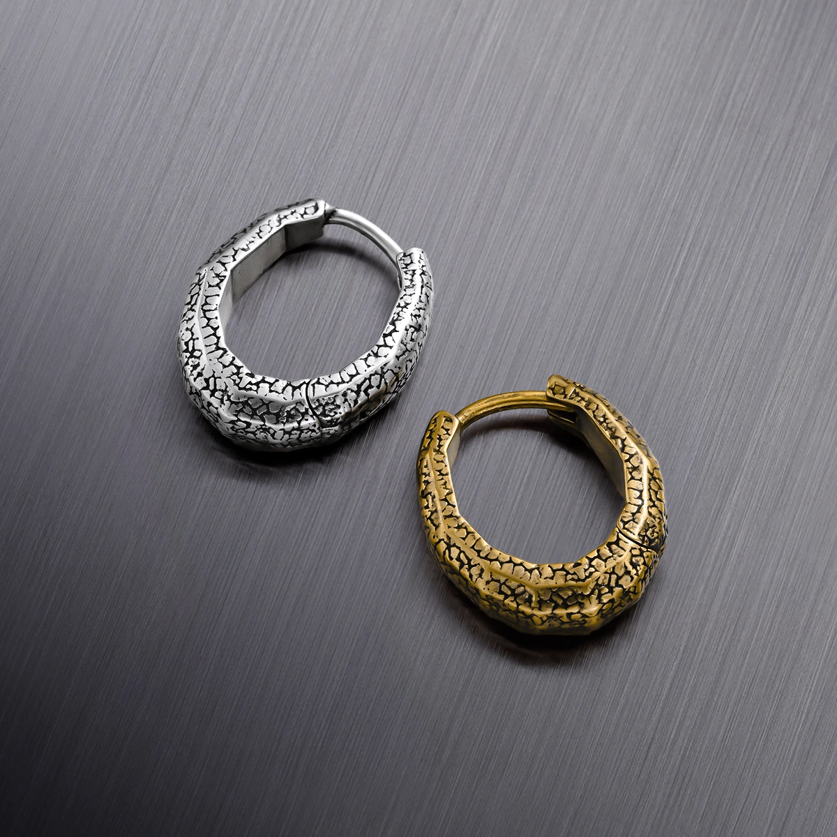 ERODED SCALE EARRINGS