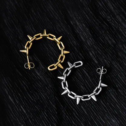 CHAIN SPIKE EARRINGS
