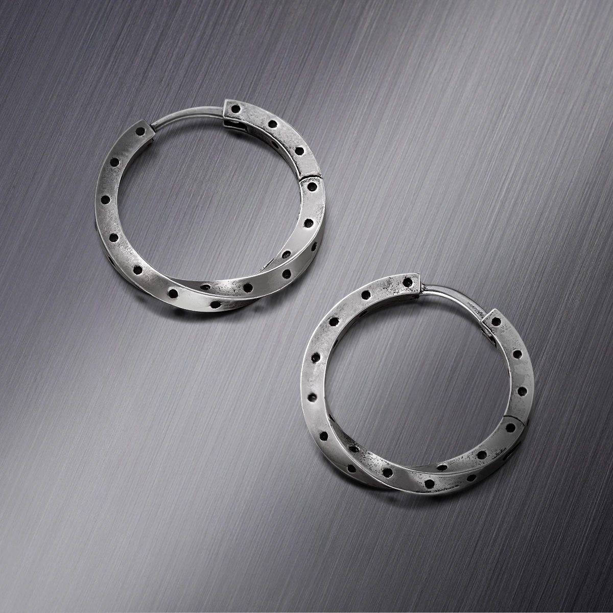 PERFORATED HOOP EARRINGS