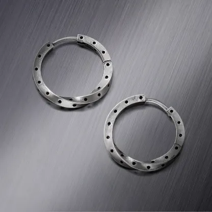 PERFORATED HOOP EARRINGS