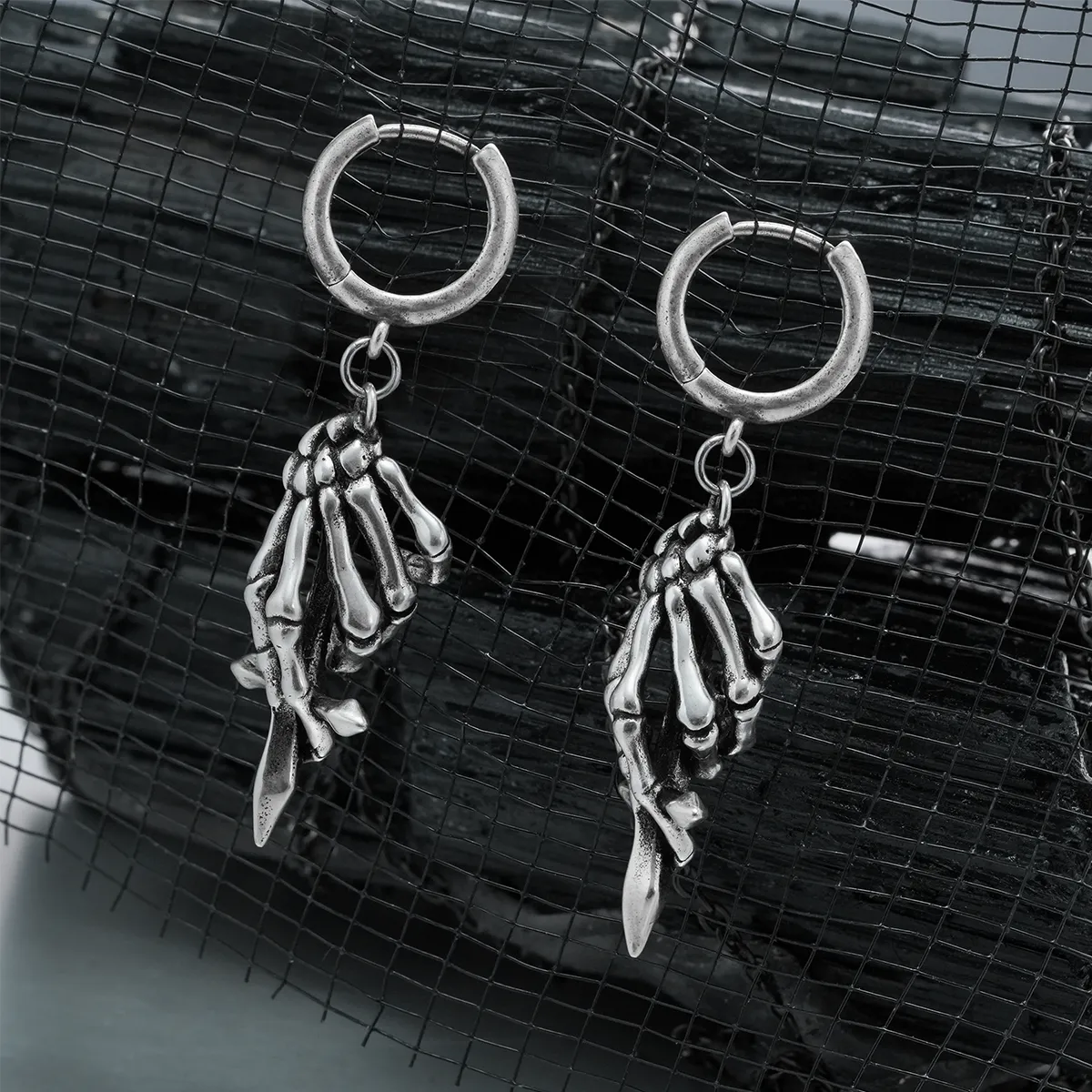 BONE CHARMED EARRINGS