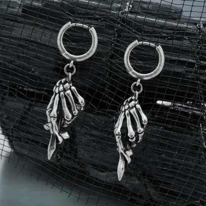BONE CHARMED EARRINGS