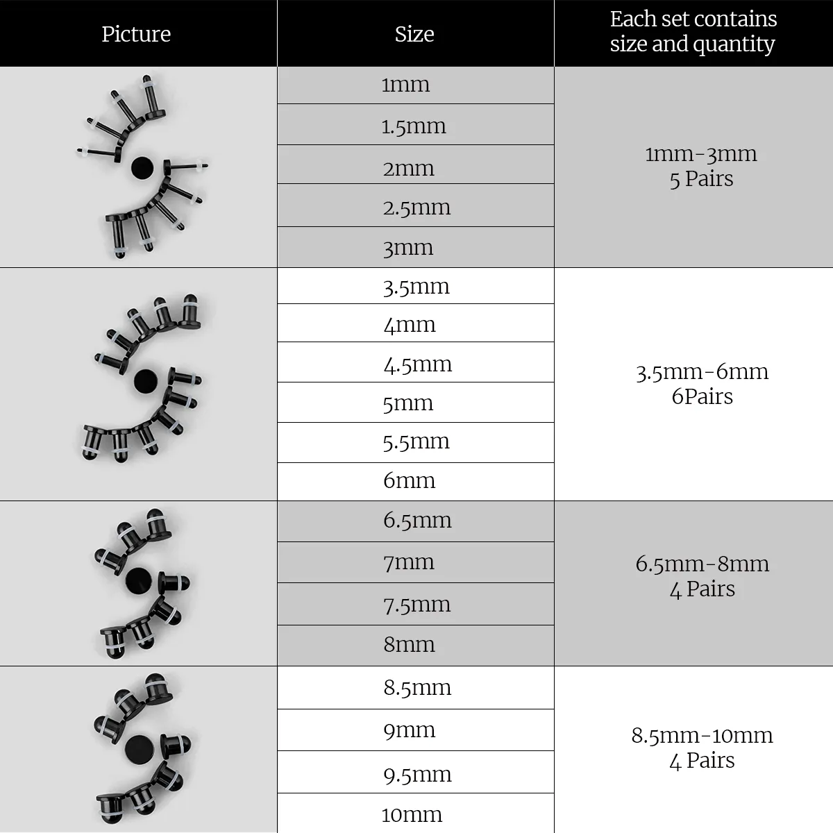AURORA STEEL EAR STRETCHING KIT
