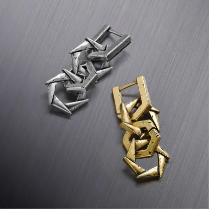 HEXAGONAL EDGE EARRINGS