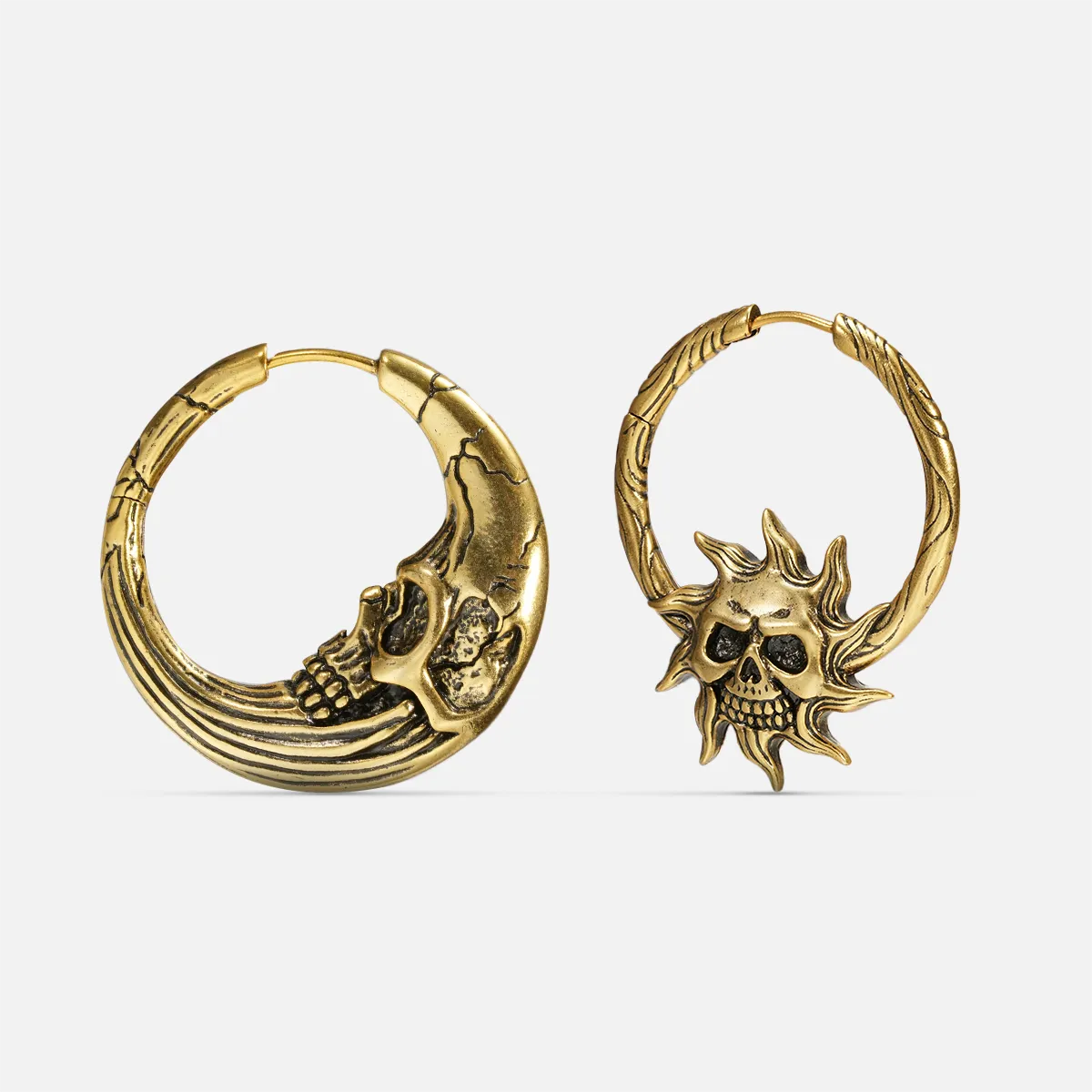 LUNAR SOLAR SKULLS EARRINGS
