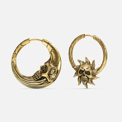 LUNAR SOLAR SKULLS EARRINGS