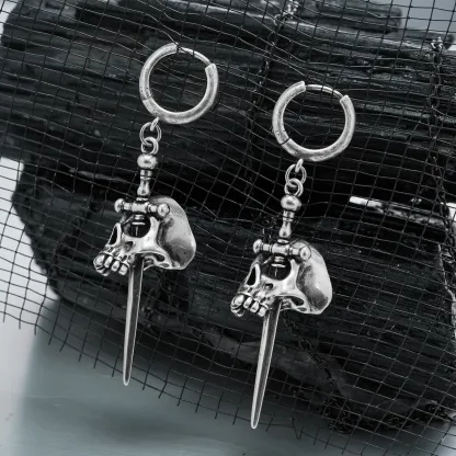 SKULL DAGGER EARRINGS