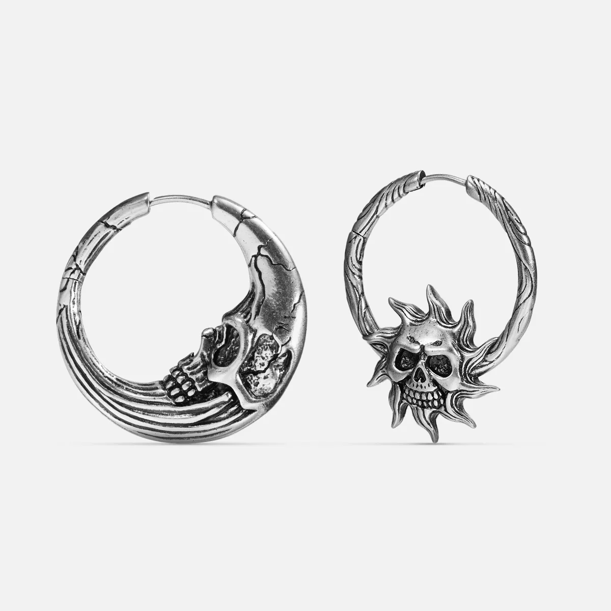 Lunar Solar Skulls Earrings