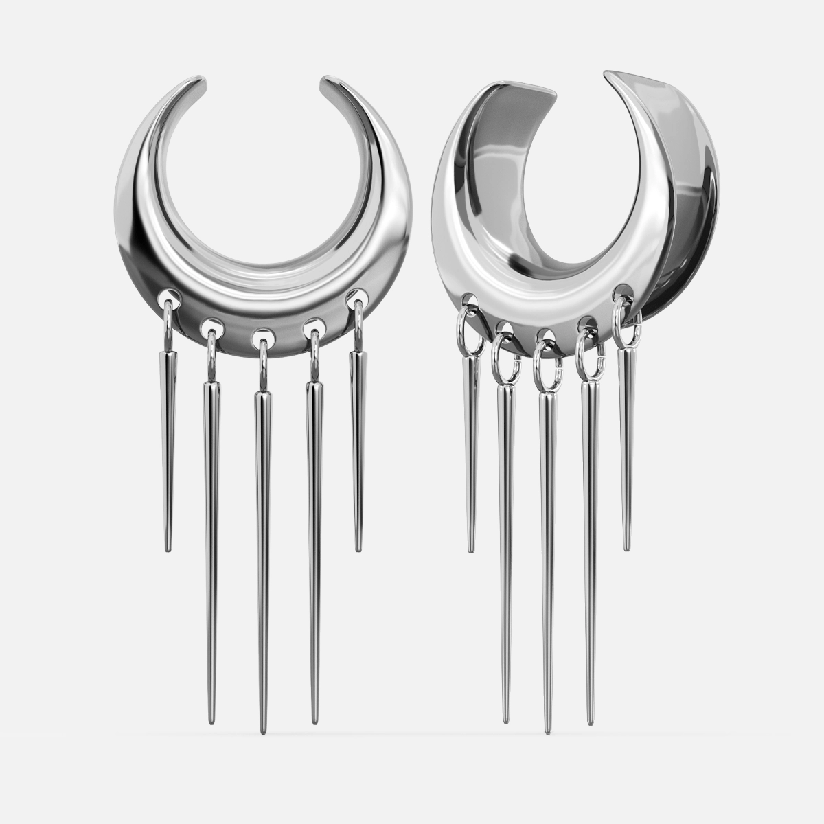 LUNAR ECLIPSE SPIKED DANGLES
