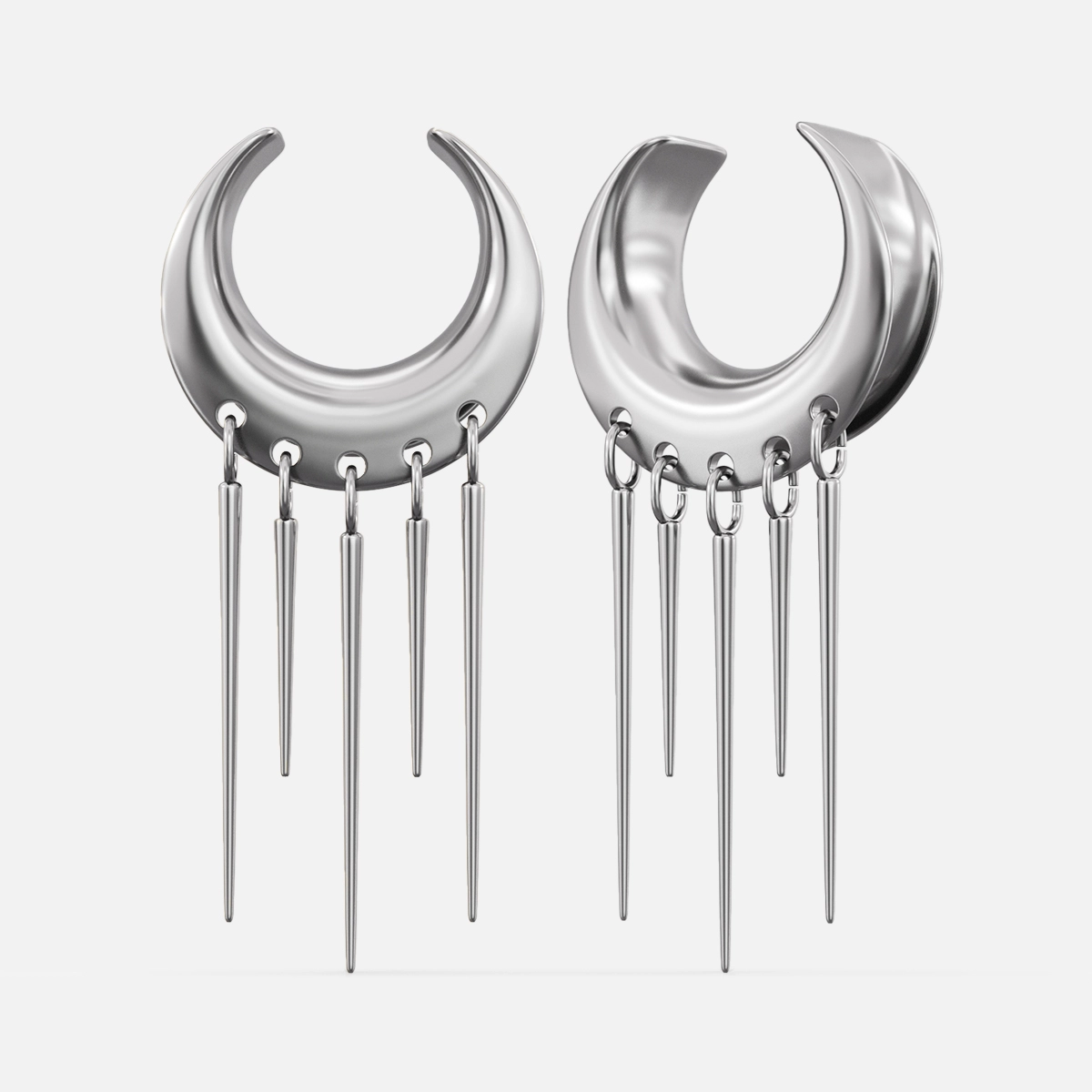 Lunar Eclipse Spiked Dangles