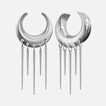 Lunar Eclipse Spiked Dangles