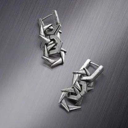 HEXAGONAL EDGE EARRINGS