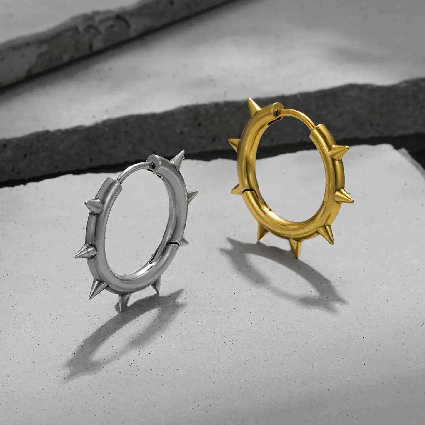 REBEL SPIKE HOOP EARRINGS