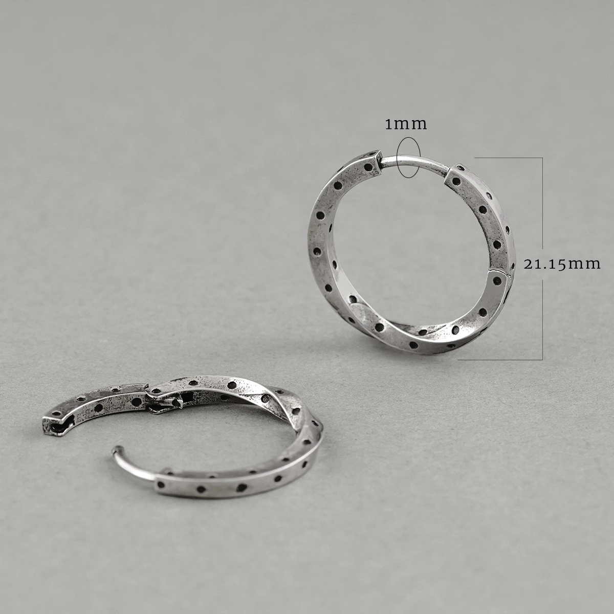 PERFORATED HOOP EARRINGS