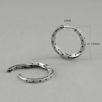 PERFORATED HOOP EARRINGS